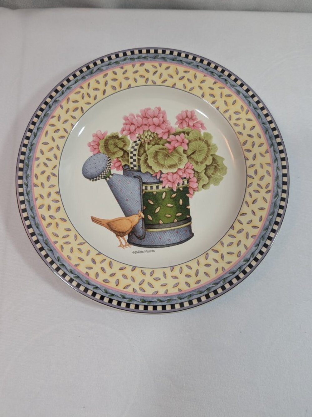 Sakura Debbie Mumm Spring Bouquet Set of 4 Salad Dessert Plates 8 inch - Picture 3 of 8